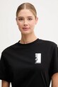 Хлопковая футболка EA7 Emporio Armani чёрный AF10201.7W000186