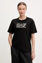 EA7 Emporio Armani tricou din bumbac print negru AF12503.7W000098
