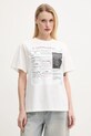 MM6 Maison Margiela t-shirt bawełniany nadruk biały S52GC0337.S24312