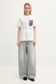 MM6 Maison Margiela tricou din bumbac S52GC0337.S24312 alb SS25
