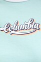 Бавовняна футболка Columbia Rolling Bend 2120001 бірюзовий
