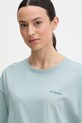 Columbia t-shirt bawełniany Rolling Bend turkusowy 2120031