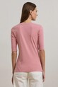 Памучна тениска Lauren Ralph Lauren 200815843 розов SS25