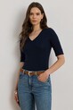 Хлопковая футболка Lauren Ralph Lauren 200815843 тёмно-синий