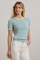 Lauren Ralph Lauren t-shirt bawełniany bawełna niebieski 200963659