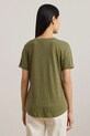 Lanena kratka majica Lauren Ralph Lauren 200963871 zelena SS25