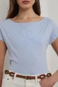 Bavlněné tričko Lauren Ralph Lauren modrá 200963873