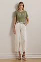 Одежда Хлопковая футболка Lauren Ralph Lauren 200963874 зелёный