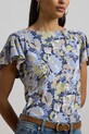 Lauren Ralph Lauren t-shirt bawełniany niebieski 200963875