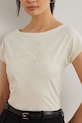 Lauren Ralph Lauren t-shirt bawełniany beżowy 200963933
