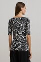 Памучна блуза Lauren Ralph Lauren вталена черен 200963940