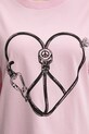 Moschino Jeans tricou din bumbac 0709.3229 roz