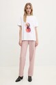 Moschino Jeans tricou din bumbac 0707.3229 alb SS25