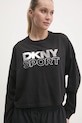 Dkny longsleeve din bumbac negru DP5T1117