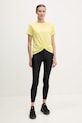 Dkny t-shirt bawełniany DP5T9994 żółty SS25