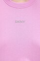 Бавовняна футболка Dkny DP5T9994 фіолетовий