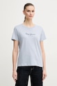 Pepe Jeans t-shirt in cotone MACY sovrastampa blu PL506012