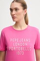 Бавовняна футболка Pepe Jeans RUBY рожевий PL506027