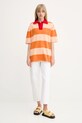 Bavlnené polo tričko Sunnei RTWXKNW014 oranžová SS25