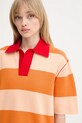 Bavlnené polo tričko Sunnei oranžová RTWXKNW014