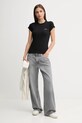 Kratka majica Pepe Jeans MERIDA PL506037 črna AW25