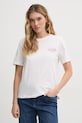 Дрехи Памучна тениска Pepe Jeans REI PL506038 бял