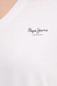 Pepe Jeans t-shirt bawełniany MACY V-NECK PL506051 biały
