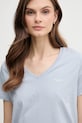 Памучна тениска Pepe Jeans MACY V-NECK син PL506051