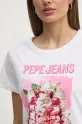 Pepe Jeans tricou din bumbac RYOKO PL506069 alb