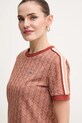 Тениска Lacoste вталена оранжев TF3244
