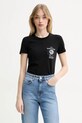 Iceberg tricou din bumbac print negru F091.6318