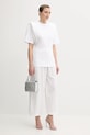 Pinko t-shirt bawełniany 105217.A2M2 biały SS25