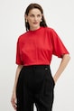 Abbigliamento Pinko t-shirt in cotone 105217.A2M2 rosso
