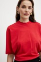 Pinko t-shirt in cotone rosso 105217.A2M2