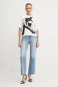 Хлопковая футболка Pinko REIMAGINE by Patrick Mcdowell 105086.A2K1 белый SS25