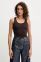 MICHAEL Michael Kors top z elastanem brązowy MR5615433D