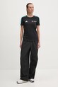 Памучна тениска adidas x Mercedes JV5424 черен SS25