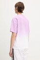 Одежда Хлопковая футболка adidas ALL SZN Dip Dye JJ4539 фиолетовой