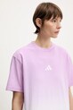 Хлопковая футболка adidas ALL SZN Dip Dye фиолетовой JJ4539