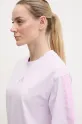 adidas t-shirt bawełniany Essentials fioletowy JE1220
