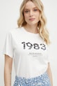 Βαμβακερό μπλουζάκι Weekend Max Mara λευκό 2515971041600
