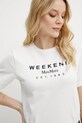 Weekend Max Mara t-shirt bawełniany biały 2515971041600
