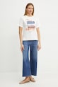 Βαμβακερό μπλουζάκι Weekend Max Mara 2515971041600 λευκό SS25