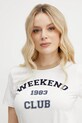 Бавовняна футболка Weekend Max Mara білий 2515971051600