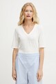 Льняная футболка Weekend Max Mara regular белый 2515941012600