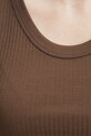 Хлопковый топ Weekend Max Mara 2515941022600 коричневый