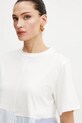 Weekend Max Mara tricou din bumbac alb 2515941102600