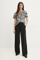 Weekend Max Mara tricou din bumbac 2515971012600 negru SS25