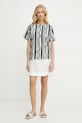 Βαμβακερό μπλουζάκι Weekend Max Mara 2515971012600 πολύχρωμο SS25