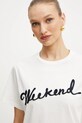 Weekend Max Mara tricou din bumbac alb 2515971042600